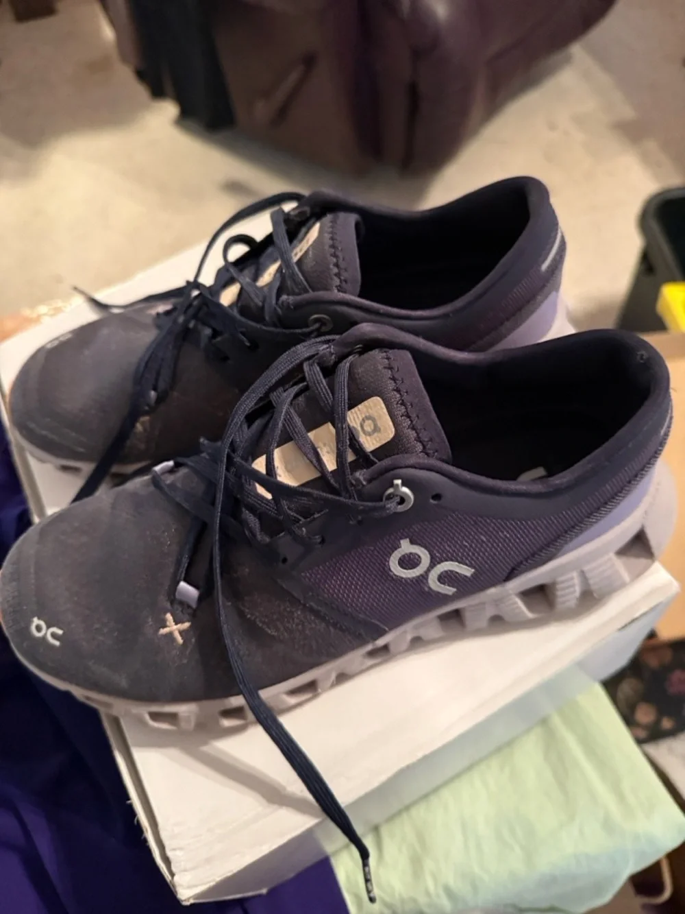 On Cloud Women's Blue w/Lavender Running Shoes - Picture 3 of 7